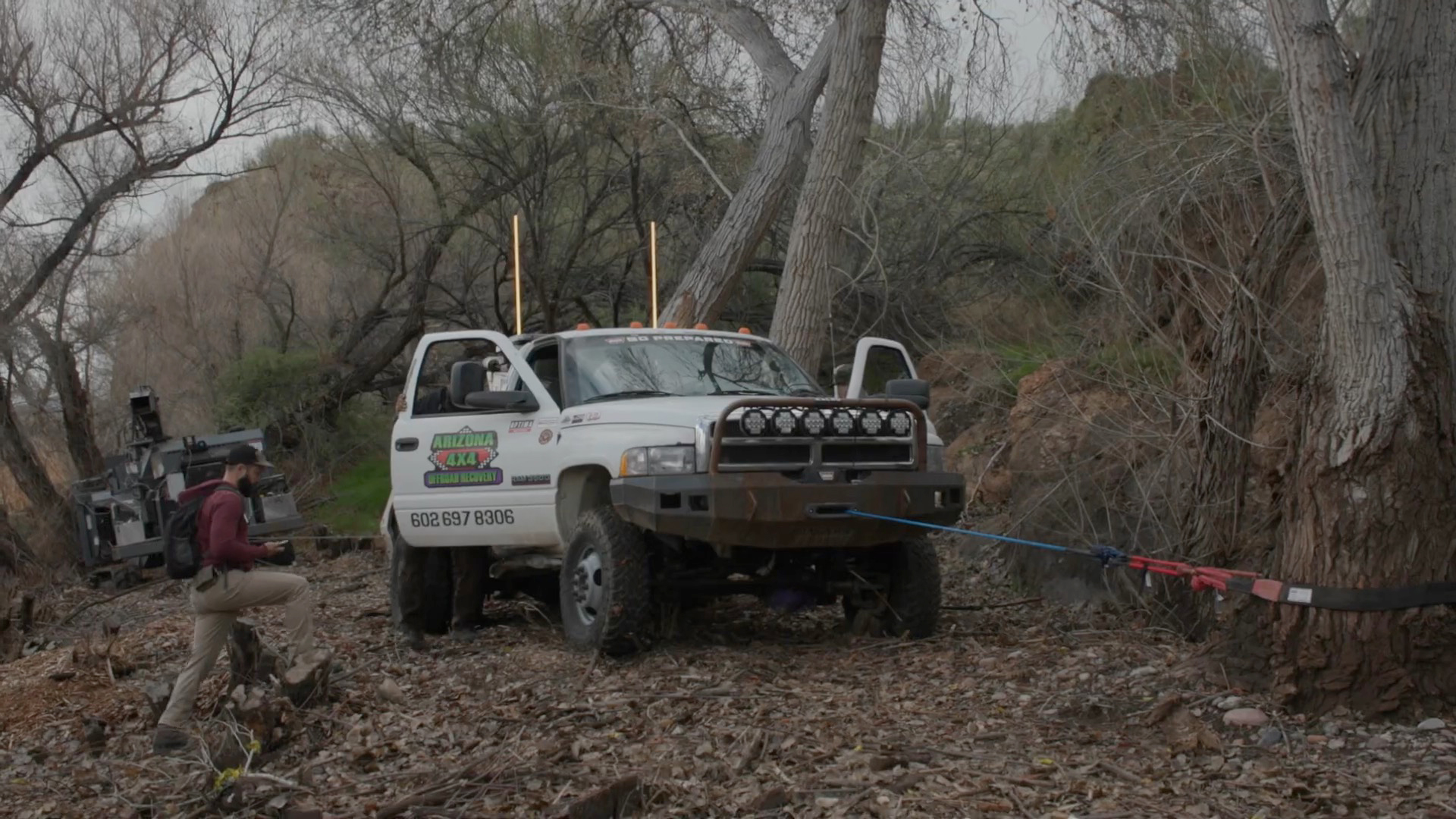 Wild West Off-Road Recover Winching Out a Stuck Vehicle 